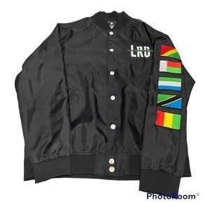 LRG Lifted Research Group Black Jacket African Union National Flags: Mens